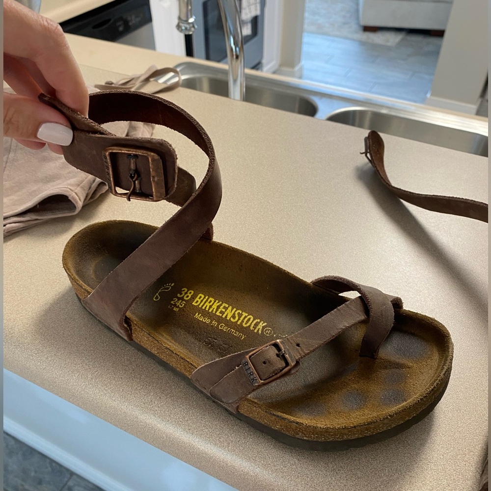 BIRKENSTOCK ANKLE WRAP SANDALS